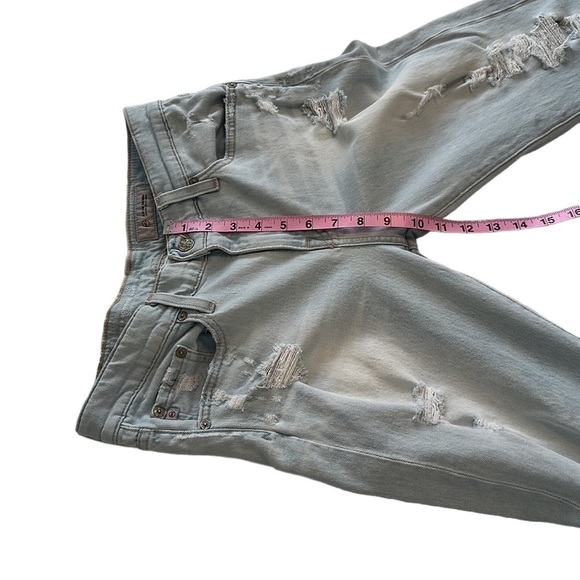 AG | Adriano Goldschmied Light Wash Distressed Ex Boyfriend Slim Jeans - Size 27 - Picture 11 of 15